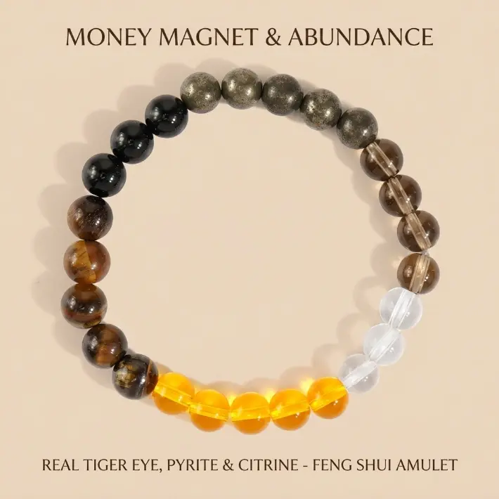 Men's Beaded Bracelet Natural Tiger Eye Pyrite Stone Grounding Energy Mindfulness Jewelry Stress Relief Earthy Aesthetic Boho Style Casual Accessories Gift for Boyfriend Husband daily wear fashion accessory