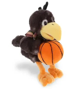 DOLLIBU Plush Stuffed Crow - Super Soft Polyester, Soft Fill, Toddler-Safe Fluffy Decor for Plush Stuffed Toys & Hobbies Category, Fluffy Stuffed Toys