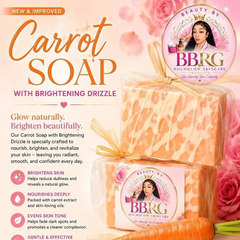 Handmade beautybyrochglow face and body brightening bar