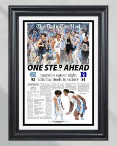 2024 North Carolina Tar Heels Defeat Duke 'One Step Ahead' No Frame Front Page