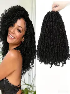 Yanky Twist Crochet Hair Extensions, Wig, Pre-Twisted Hooks, Spring Coil Design, Female Use, 12-Inch Culy End Closure, 1 Pack