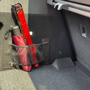 1/2-piece car trunk finishing net-durable nylon mesh storage net, used for car accessories, elastic loading net bag can be hung on the back seat backrest.