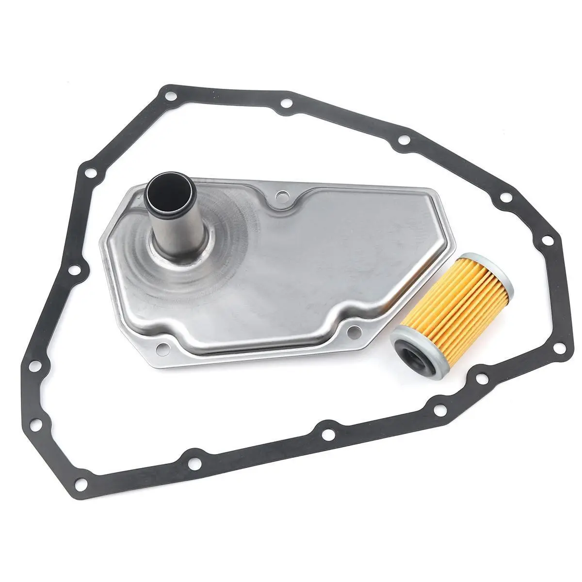 Brand New Complete 3-Piece CVT Transmission Oil Filter System Kit Set for 2012-2019 Nissan Sentra, Versa Note, Rogue, Quest - OEM Replacement Quality, Ready-to-Install with 1 Transmission Pan Gasket, Drain Plug Washer, O-Ring for Fluid Change, Complete 3-