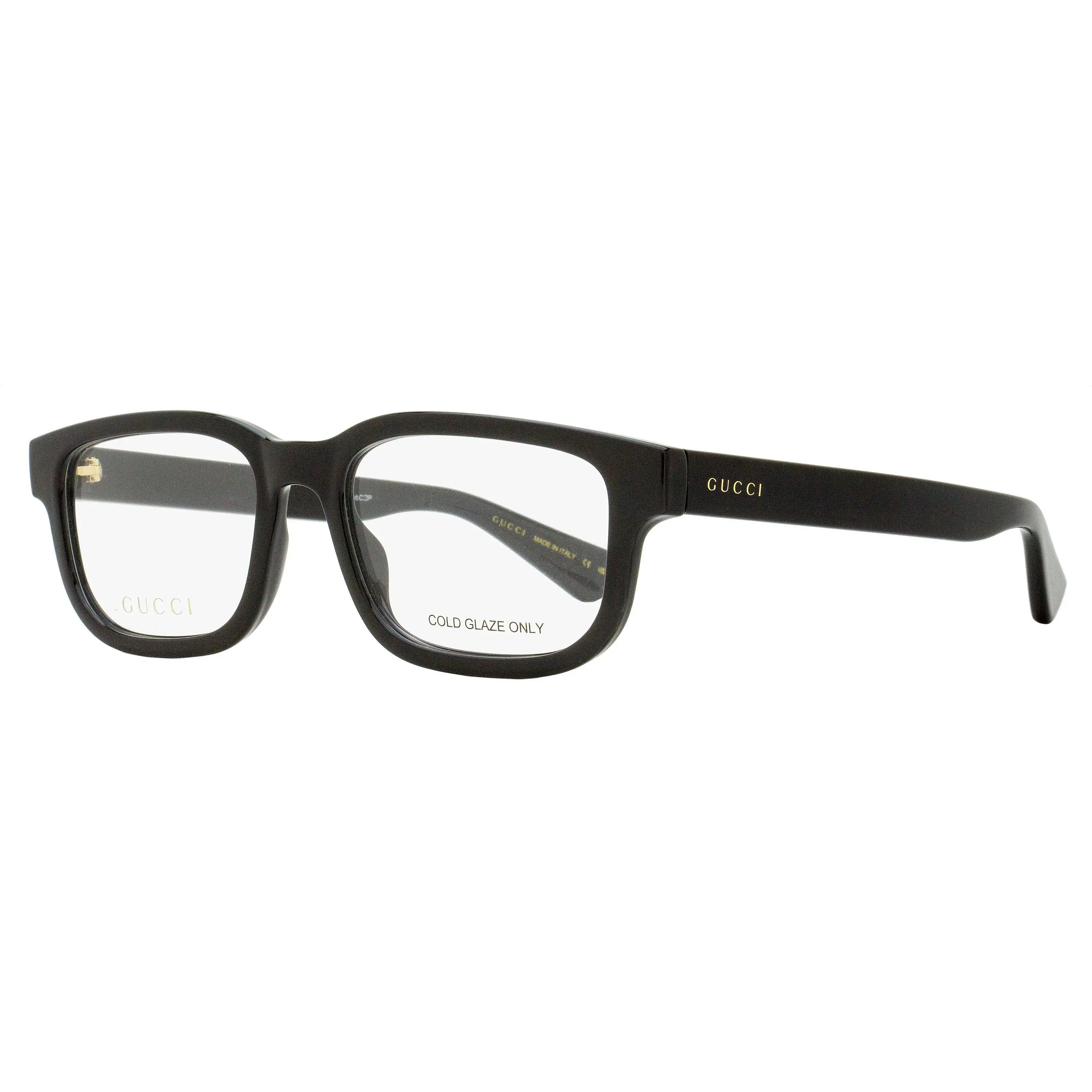 Gucci Arched Rectangle Eyeglasses GG1584O 001 - Black, 53mm, Fashion Eyeglasses Men's Frames, Modern Elegance, Signature Details, Vintage Inspiration