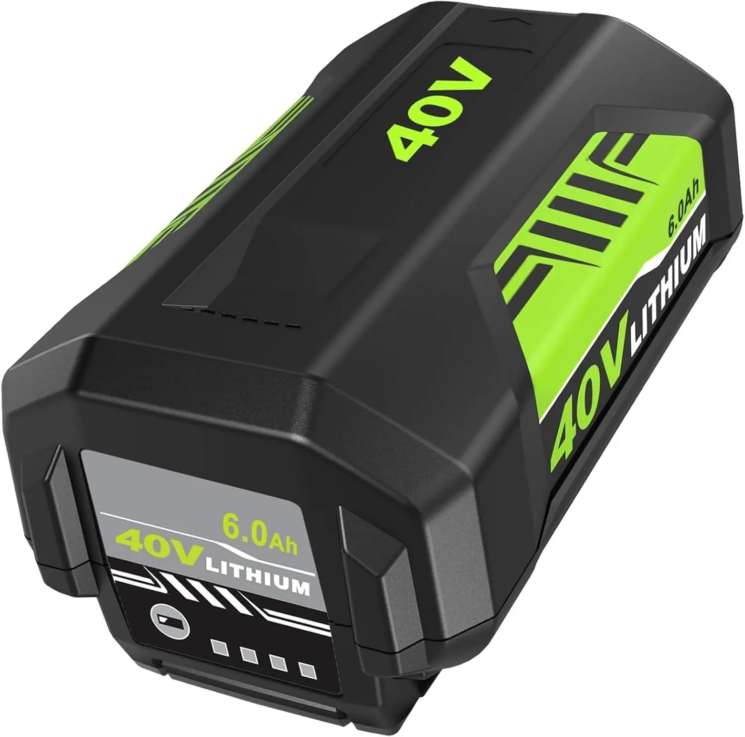 1-Pack 6.0Ah High-Capacity Replacement 40V Lithium-ion Battery for Ryobi Compatible with Ryobi 40V Cordless Power Tools: OP4026, OP40601, OP4050A, OP4040, OP4030, OP4050 (Green)