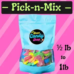1/2lb to 1lb Assorted Gummy Mix Gummies with Sweet Sugar Coating Gummy Sharks Chicken Feet Gummi Eggs & More Perfect for Pick-n-Mix & Sweet Gifts Snack - Bonbon