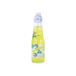 FUJI SODA Japanese Green Apple Ramune Soda 200ml - Refreshing Carbonated Drink