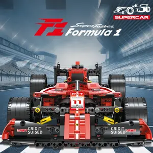 1 Set Formula Racing Car Building Block Model Kit, DIY Racing Puzzle Toy, Realistic Brick Car Assembly, Collectible Display Ornament, Aesthetic Home Desk Decoration, Stress Relief, Birthday Christmas Gift for Boyfriend Racing Fans, Building Blocks Model