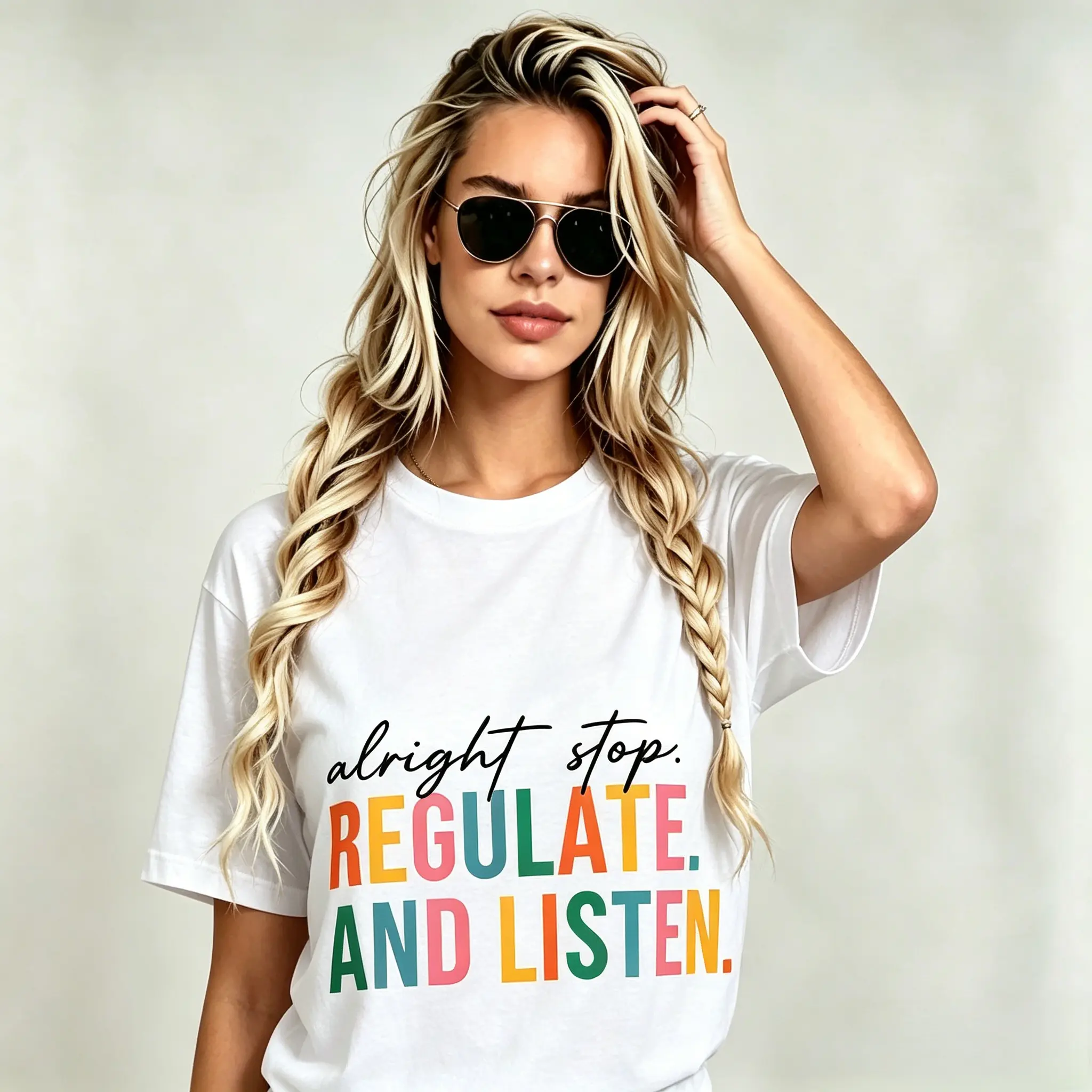 Alright Stop Regulate And Listen Shirt, Guidance Counselor T-Shirt, Psychologist Shirt, Funny Teacher Gift, Counselor T-Shirt, Sensory Regulation Shirt