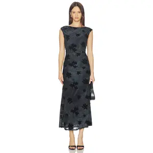 ASTR the Label Tionne Dress in Teal Black