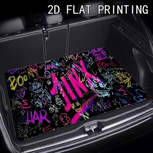 A graffiti-style trunk pad, full of energetic "JINX" design, perfect for car trunk, playful and fresh, perfect for decorating car interiors Perfect gift