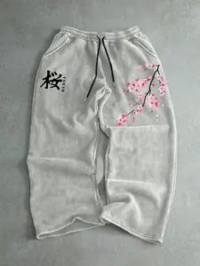 Men's Multi-Color Casual Sweatpants, Loose Fit, Gothic Print, Drawstring Waist, Comfortable Street Style, Ideal for Daily Wear, Sports, Parties