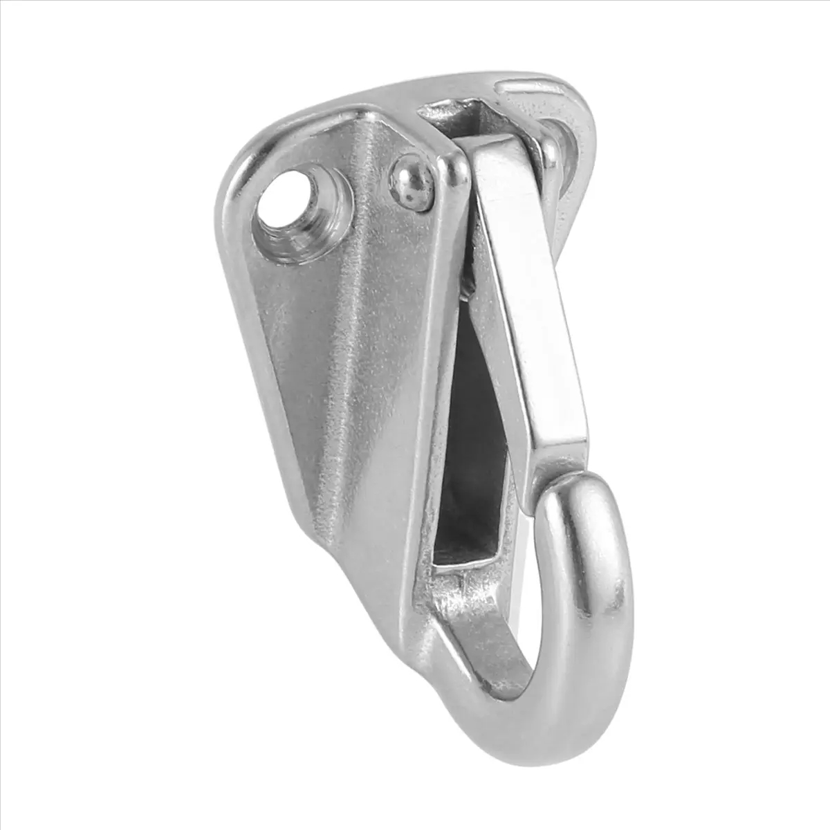 1-Piece 316 Stainless Steel Boat Fender Hook - Spring Snap Hook Type Attachment Point for Boats, Hoods, Canopies (31*43*32mm Low-Load Attachments) | Tools & Hardware, Organizers, Racks & Bars, Metal