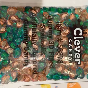 Candylicious 3D Filled Seashell Gummies – Tropical Fruit Flavor Candy 1 LB