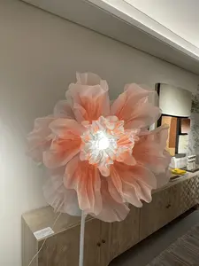 Dancing Petals 32in Silk Satin Floor Floral Fabric Art Elegant Design for Bedroom Living Room Christmas Gift 7 Colors Available