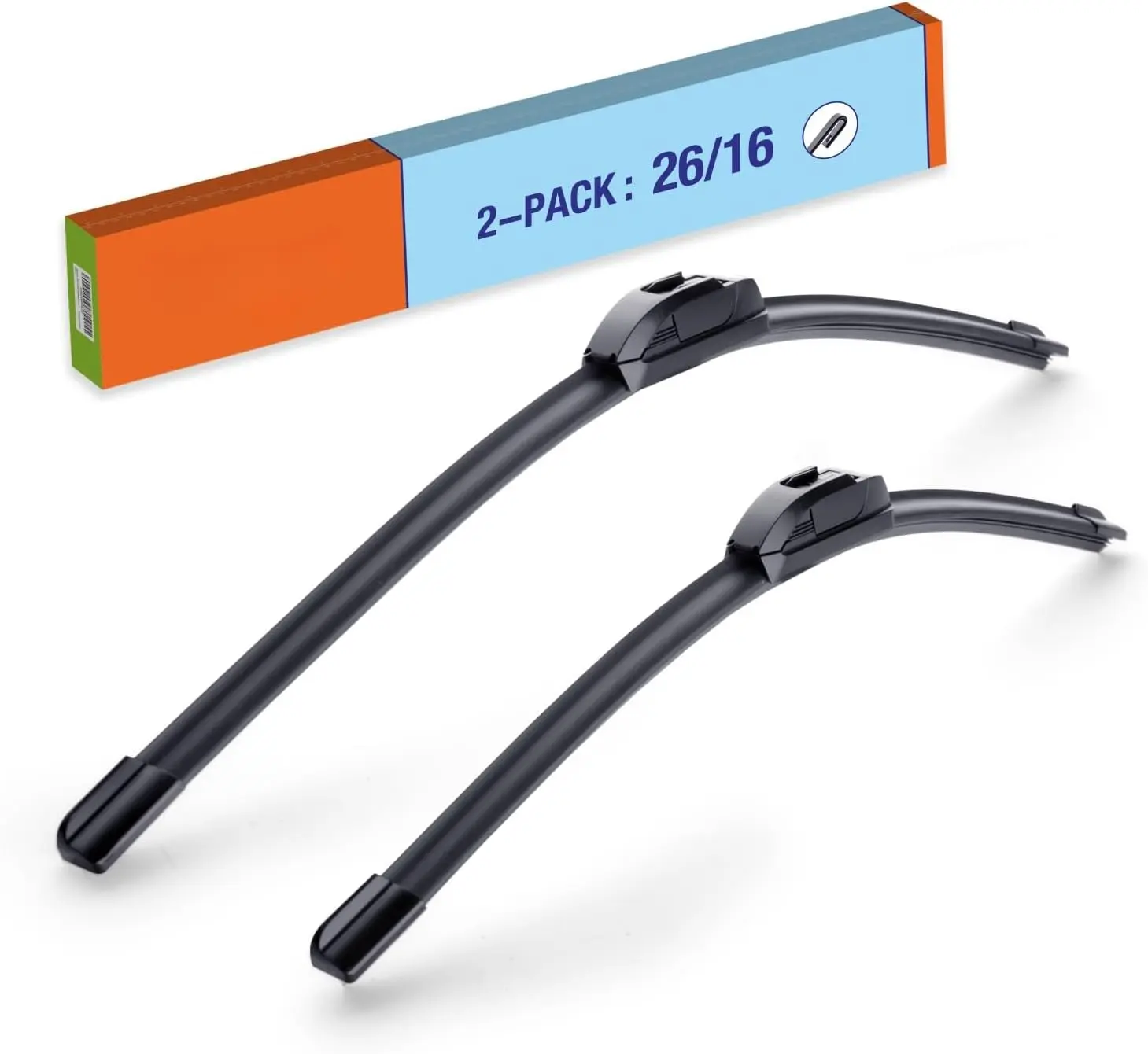 DIBMS 26" + 16" Premium All-Seasons Durable Windshield Wiper Blades Set for Front Windshield - Stable, Quiet, and OEM Quality Automotive Replacement (Pack of 2)