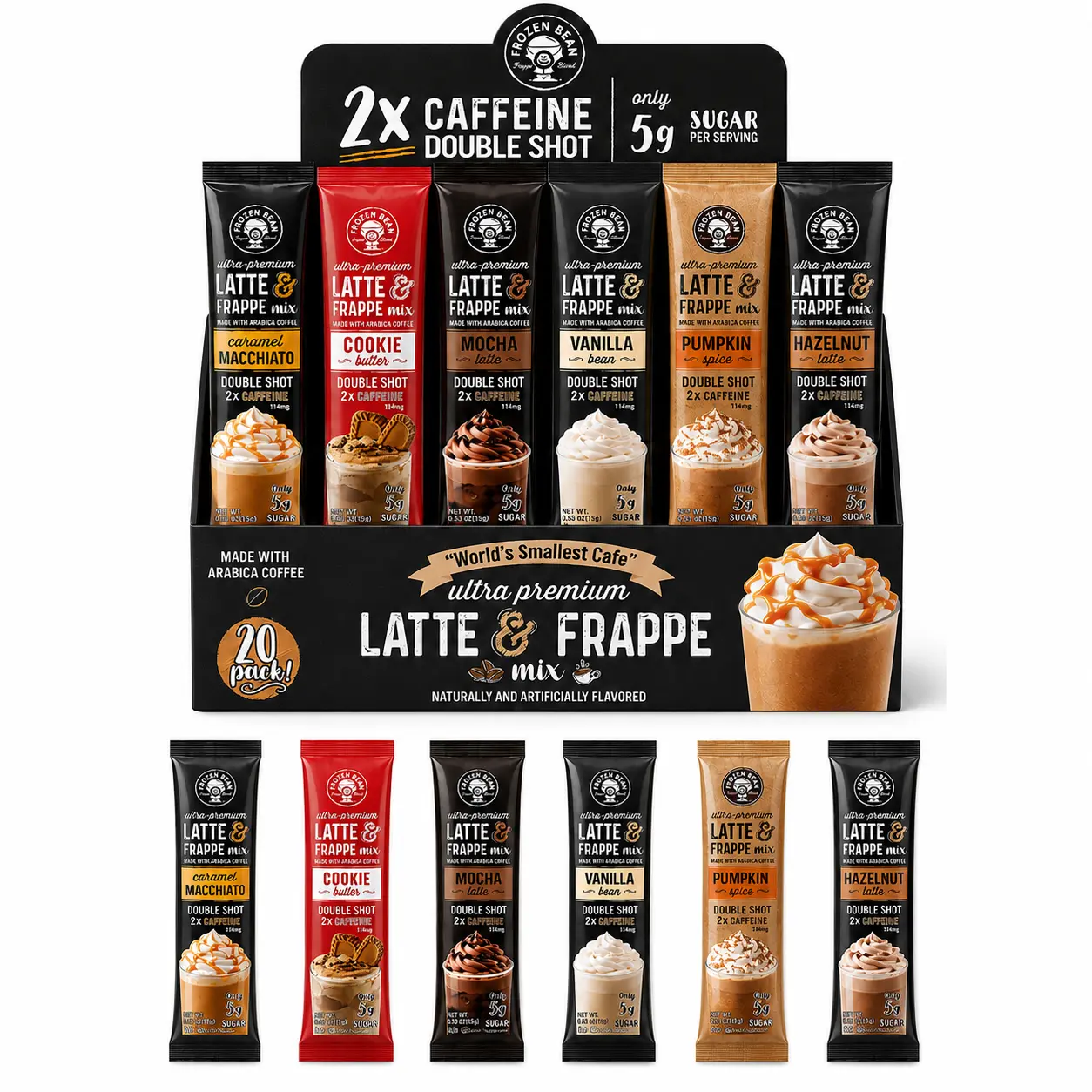 The Frozen Bean Frappe & Latte Instant Mix (20 Sticks) The Frozen Bean Frappe & Latte Instant Mix (20 Sticks)