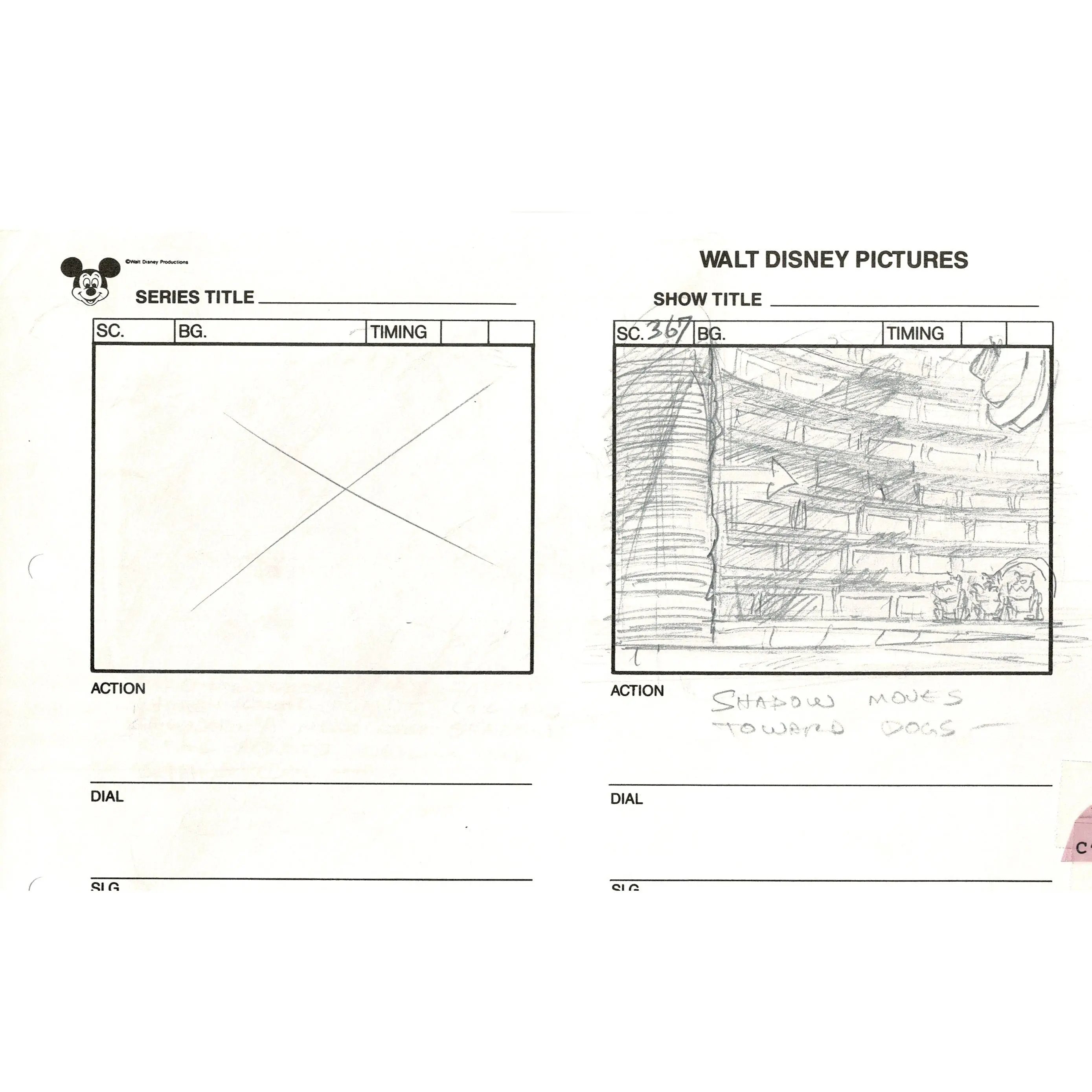 Chip n Dale Rescue Rangers Original Production Animation Storyboard Walt Disney FIRST EPISODE 1988 A64