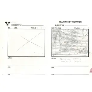 Chip n Dale Rescue Rangers Original Production Animation Storyboard Walt Disney FIRST EPISODE 1988 A64