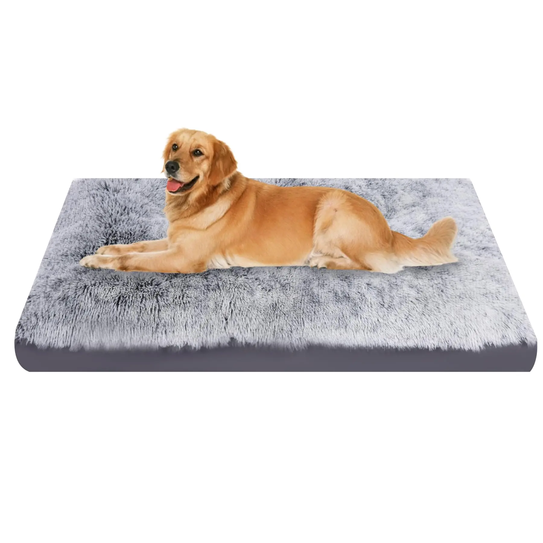Round Dog & Cat Cave Bed with Hooded Cover Pet Bed Hooded Plush Dog Bed Cave Faux Fur Cuddler Comfortable Self Warming Pet Bed Removable Washable Soft Plush Burrowing Donut Bed for Puppy