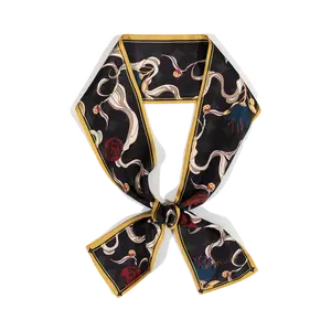 "Dream" Silk Twill Neck Bow - Black