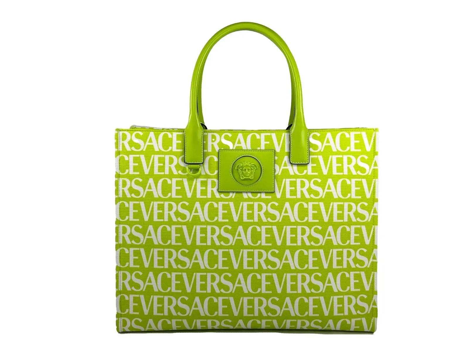 Pre-owned VERSACE Canvas Tote Bags Medusa Large Large Tote Women's Bag
