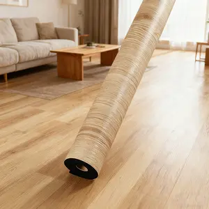 2/5 roll vintage luxury flooring, Vinyl Floor Tiles - heavy-duty thickness, peel and reel, suitable for homes, offices, large coverage area (40cm x 300cm), floor covering - vinyl - luxury finish, Self Adhesive Textured