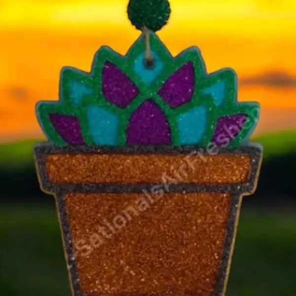 Scent-Sationals Potted Succulent Car Freshie Air Freshener