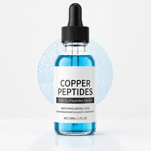 GHK-Cu Copper Peptides Serum with Hyaluronic Acid, 30ml Hydrating Face Serum for Firming, Smoothing & Daily Skincare