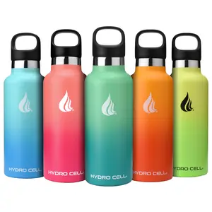 Hydro Cell 20oz Standard Mouth Stainless Steel Water Bottle with Straw Sports Cap