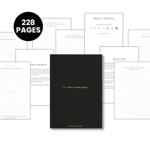 Self-Exploration Hardcover Executive Notebook - 228 Page Guided Journal for Personal Growth, Self-Discovery & Healing with Reflection Prompts, Inspirational Quotes & Ample Writing Space