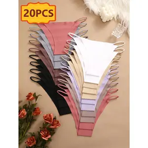 20-piece Seamless Bikini Underwear Set, Seamless Drawstring Underwear, Fashionable, Sexy, Comfortable and Skin-friendly Underwear, Suitable for Daily Commute, Women's Underwear and Panties