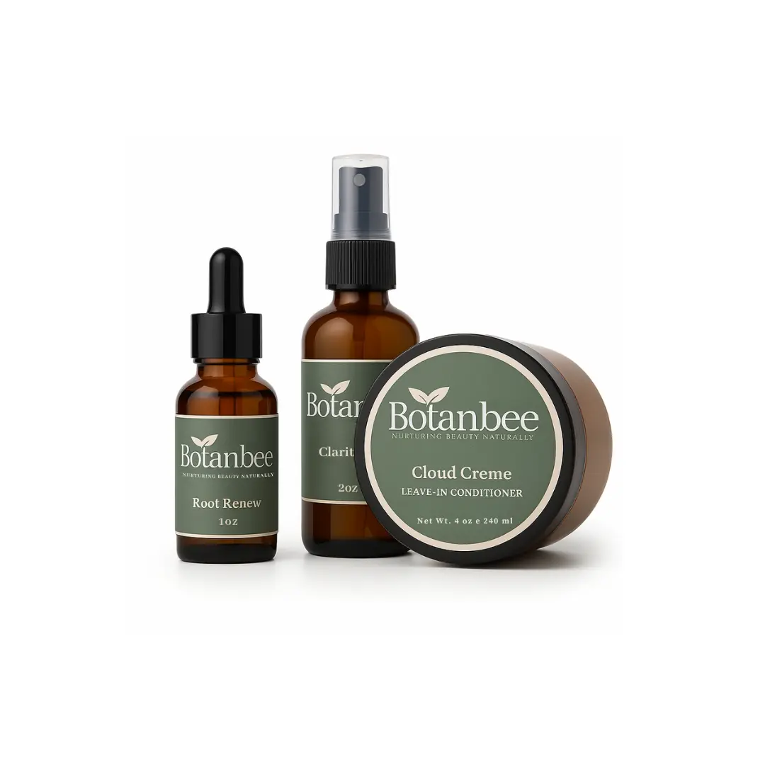 3 Piece Signature Trio - Strengthening Frizz control + Scalp Stimulation Hair Care Bundle Includes Cloud Creme Leave-In Conditioner, Root Renew Serum, and Clarity Mist Scalp Spray for Enhanced Hair Health,
