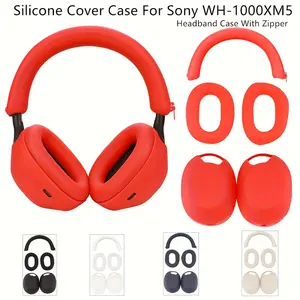 Aston Digital5pcs Soft Protective Cover Set for Sony WH-1000XM5 Headphones - High Quality, Dust Proof and Shock Absorbing Scratch Protection Kit with Zippered Ear Cushion Covers