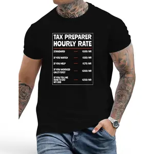 Tax Accountant Hourly Rate T-Shirt – Comfortable Short Sleeve Crew Neck for All Seasons