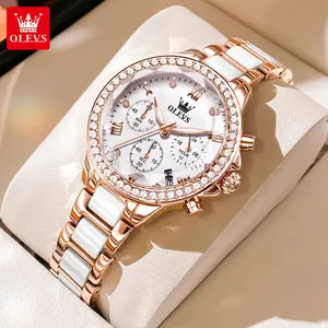 OLEVS Fashion Ladies Watch Official Authentic Light Luxury Casual Temperament Watch Luminous Waterproof Quartz Watch 9999