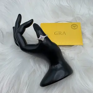 Size 7 - 1ct Real Moissanite Engagement Ring Sterling Silver - Classy, Simple