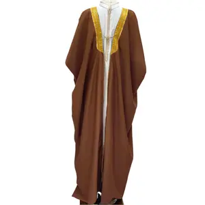 Ali Mens Free Size Bisht Thobe With Gold Embroidery