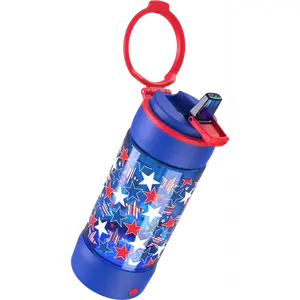 COOL GEAR 3-Pack 16oz Poplights  - Patriotic | Light-Up, Leak-Proof, BPA-Free, Sip-Lid, Carry Loop | Top-Shelf Dishwasher Safe, Not for Hot Liquids, AAA Batteries Included | Perfect for Summer Fun and Celebrations!