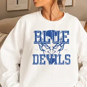 Vintage 90s Duke University Crewneck Sweatshirt Sportswear, Blue Devils Sports Wear, DUKE Gift, Game Day, Duke University Gift