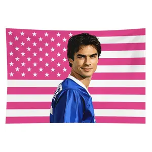 1pc 60x40in Funny Damon Salvatore Polyester Tapestry - Light Synthetic Fabric, Machine Washable Print, Indoor Wall Hanging for Bedroom Home Decor, Indoors