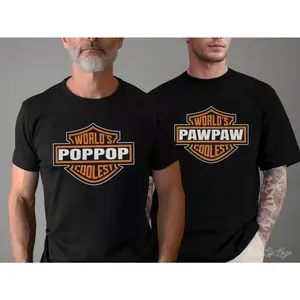 World's Coolest Grandpa Shirt Personalized Grandpa Nickname Gift Motorcycle Dad Shirt Father's Day Tee Birthday Gift from Grandkids Custom