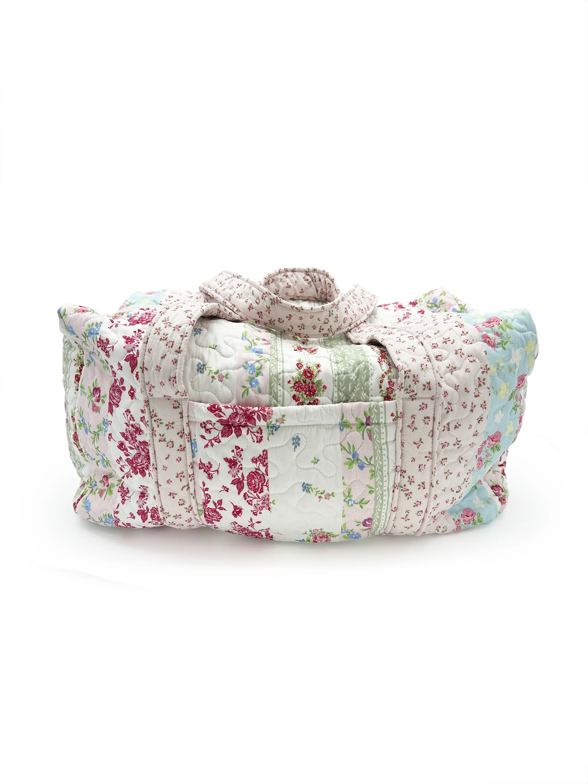 Lynette Patchwork Stripe Weekender Duffle Bag
