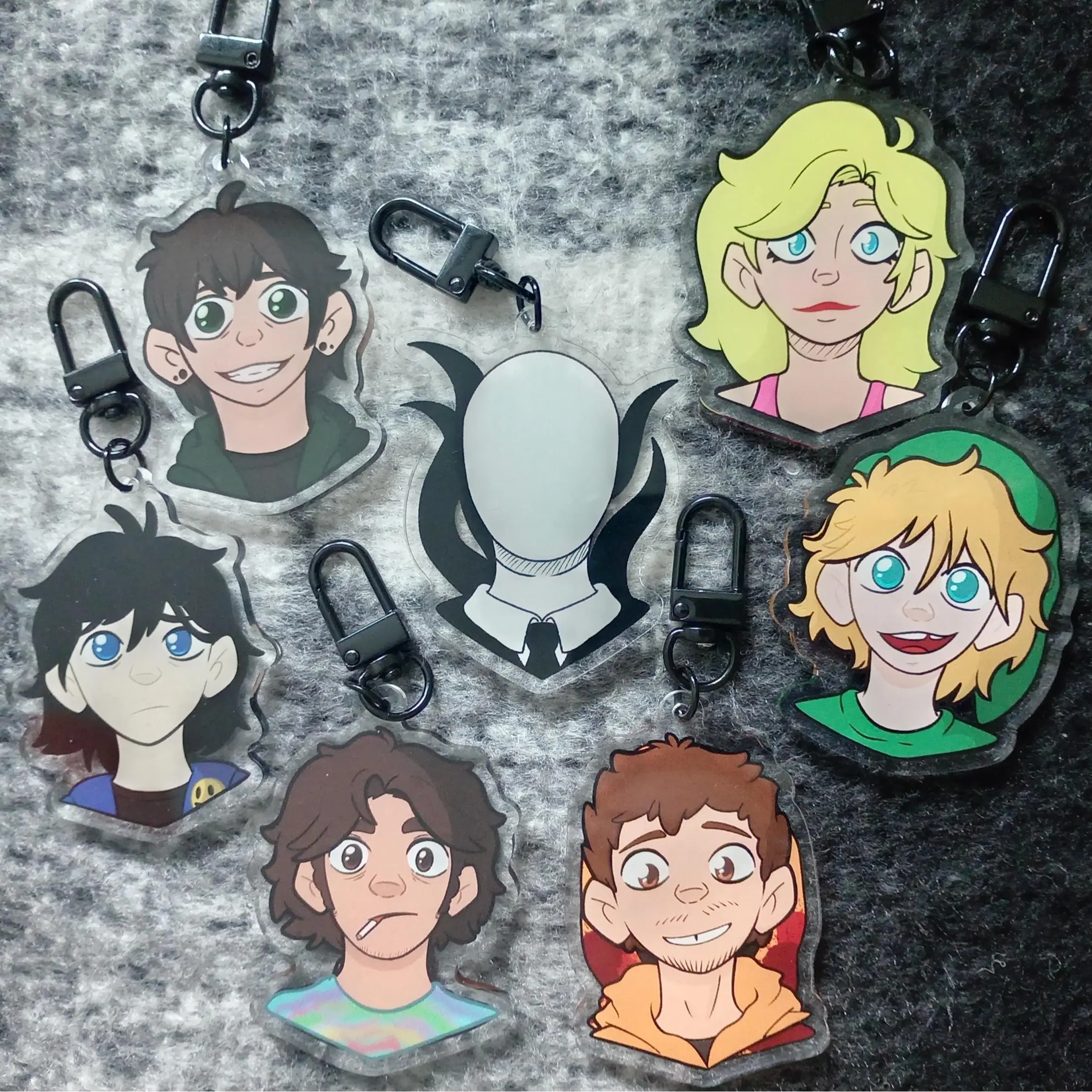 Creepypasta Keychain - BEN Drowned, X-Virus, Jane The Killer, Bloody Painter, Masky Acrylic Keychain - Cute, Durable, And Perfect For Bags, Keys, Or Gifts. Great For Daily Use Or As Thoughtful Little Gifts For Your Friends And Yourself.