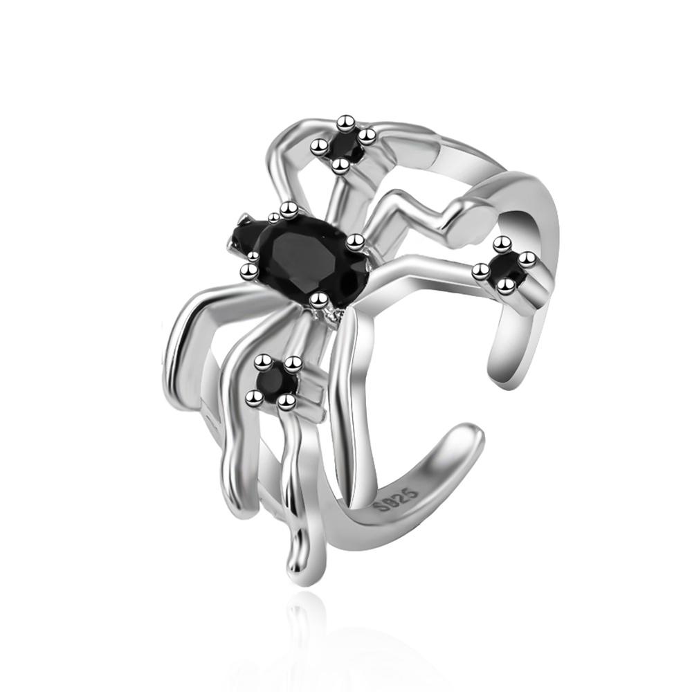 Spider Web Open Ring | Punk Gothic Jewelry for Halloween Daily Wear