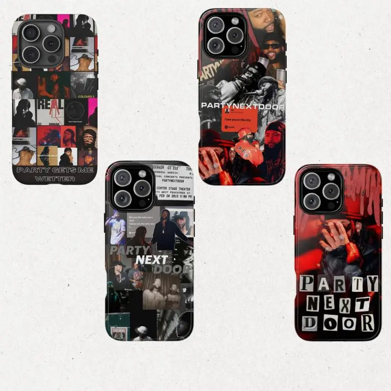 PartyNextDoor Collage Tough Casing - Compatible with iPhone 17/16/15/14/13/12/11 Pro Max/Plus, Protective Cover for Smartphone, Handheld, Cellphone Devices
