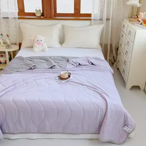 New Cool Silk Summer Quilt Air Conditioning Blanket Ice Series, Ultra Soft Summer Cooling Blanket, Multi-Functional Thin Breathable Bedding