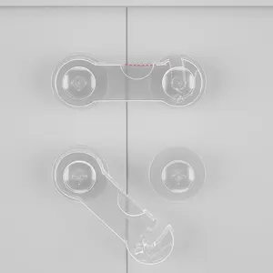 Transparent Safety Locks Set, 4pcs Short Cabinet Door Locks for Enhanced Security at Home, Ideal for Childproofing & Privacy