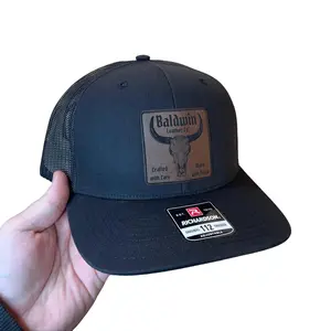 Leather Patch Hat - Classic Design with Patch Details, Ideal for Outdoor Events and Casual Wear