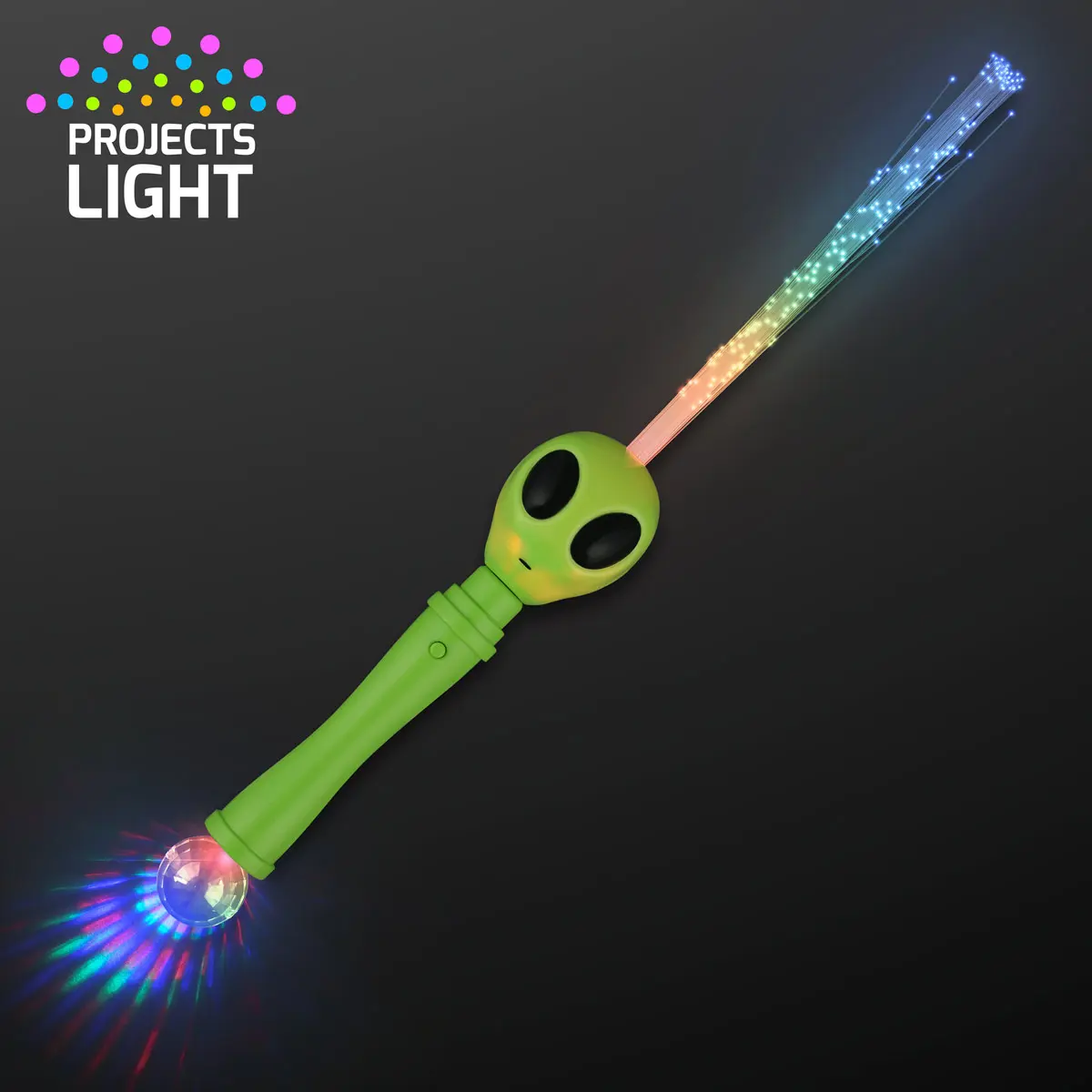 Light Up Alien Wand with Swishy Fiber Optics
